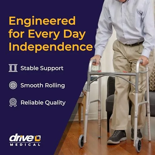 Drive Medical Two-Button Folding Walker Review image 2