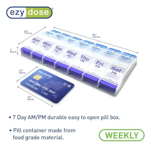 EZY DOSE Push Button Pill Case Review: 7-Day AM/PM Organizer image 2