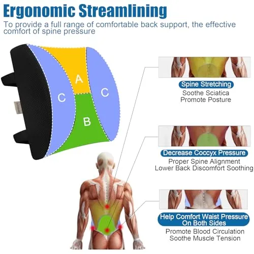 LOVEHOME Lumbar Pillow Review: Office and Car Back Support image 3