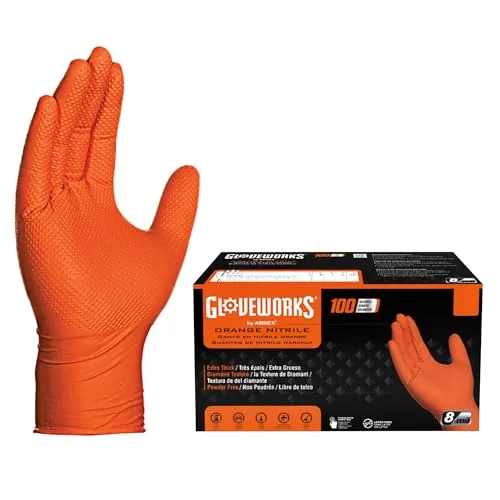 GLOVEWORKS 8 Mil Orange Nitrile Gloves Review