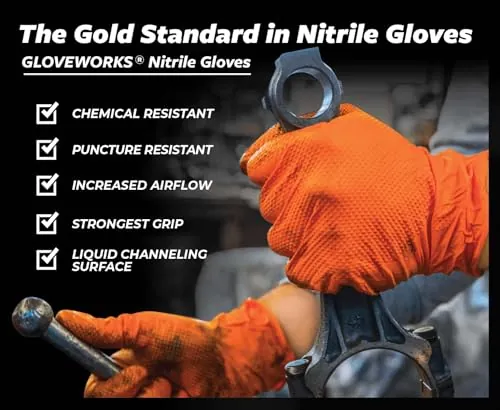 GLOVEWORKS 8 Mil Orange Nitrile Gloves Review image 6