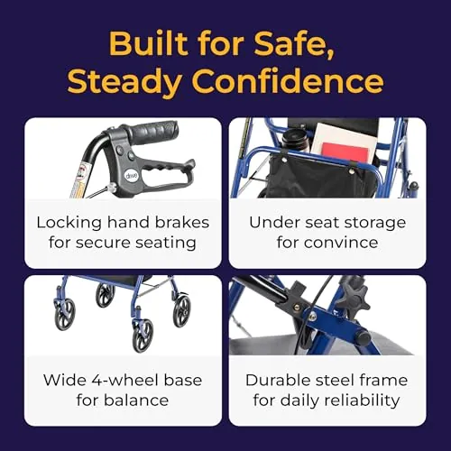 Drive Medical Rollator Walker Review: Seat, Support, Value image 3