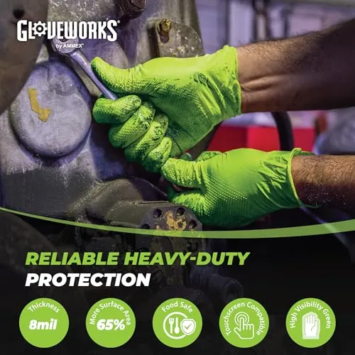 GLOVEWORKS HD Green Gloves Review: 8 Mil Nitrile image 2
