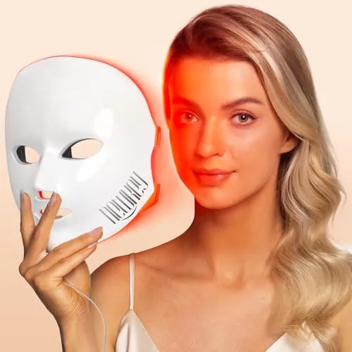 NEWKEY LED Face Mask Review: Red and Blue Light...