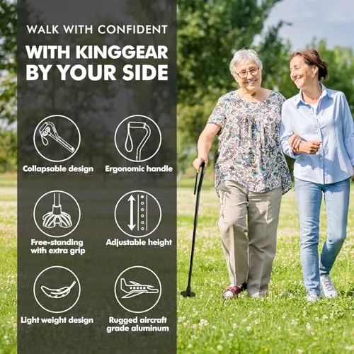 KINGGEAR F1 Walking Stick Review: Self-Standing Cane image 2