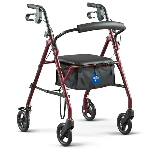 Medline Steel Rollator Walker with Seat Review