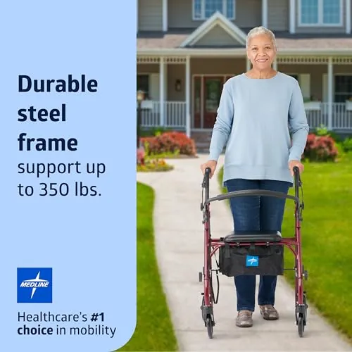 Medline Steel Rollator Walker with Seat Review image 3