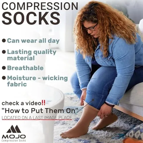 Mojo Compression Socks Review: 20–30 mmHg Wide Calf image 4