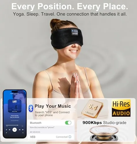 TOPOINT Sleep Mask Review: Bluetooth Sleep Headphones image 5