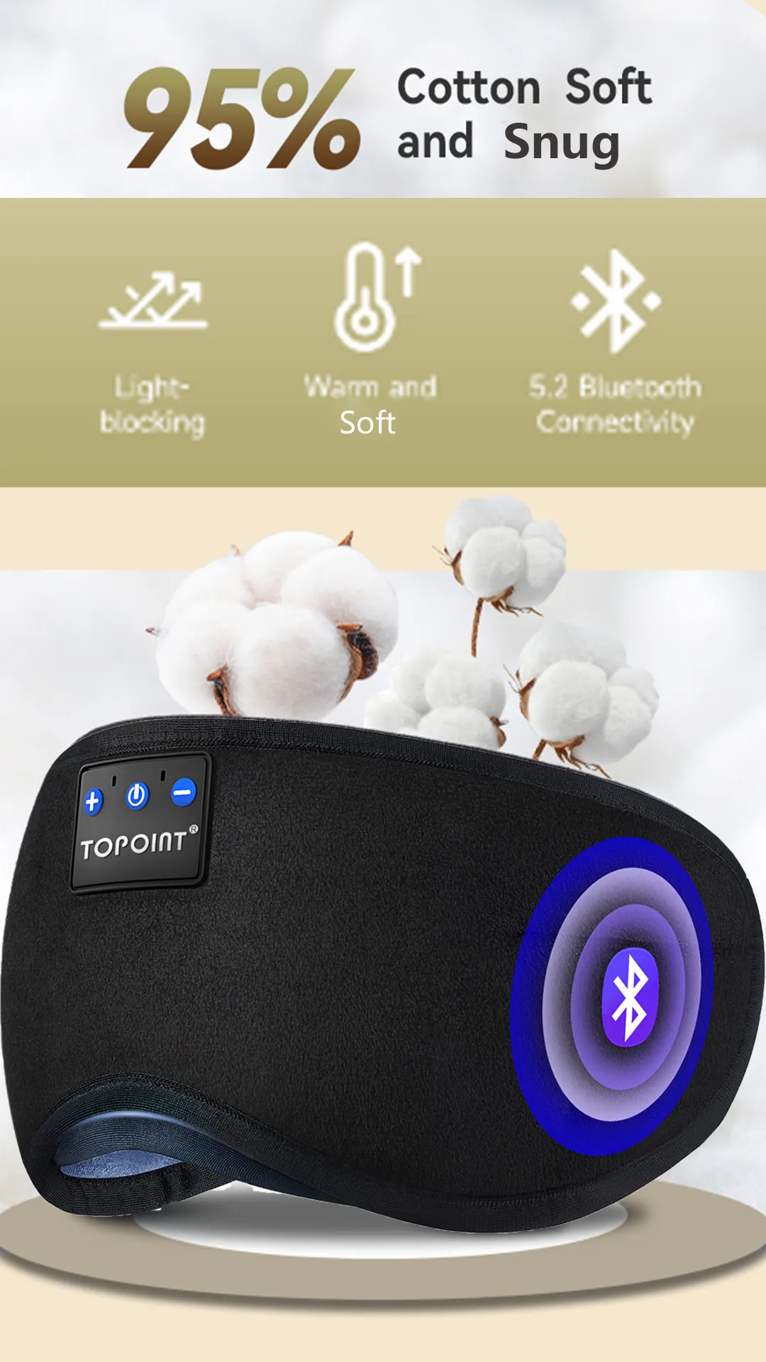 TOPOINT Sleep Mask Review: Bluetooth Sleep Headphones image 7