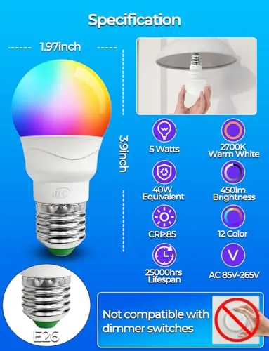 ILC RGB LED Light Bulb Review: Colour and Night Lighting image 2