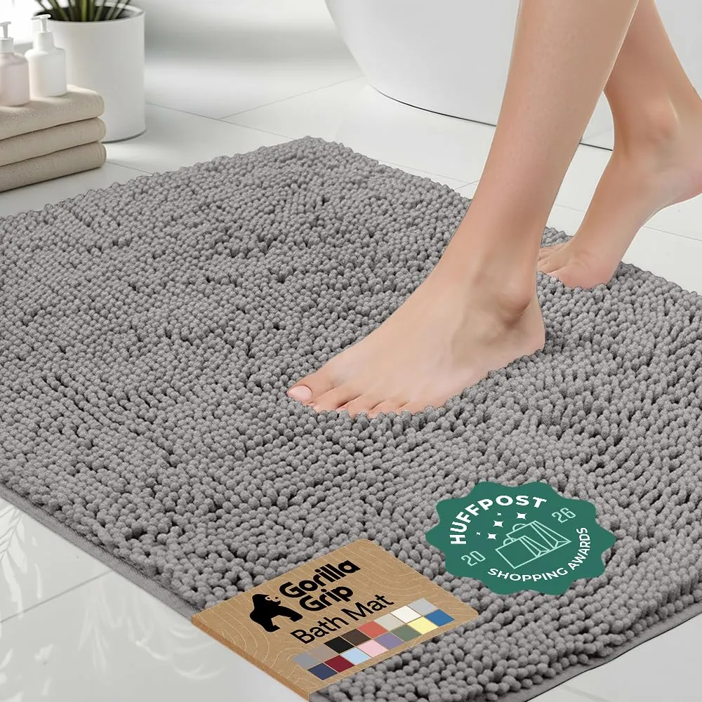 GORILLA GRIP Bath Rug Mat Review: Soft Absorbent Bath Mat