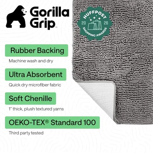 GORILLA GRIP Bath Rug Mat Review: Soft Absorbent Bath Mat image 3