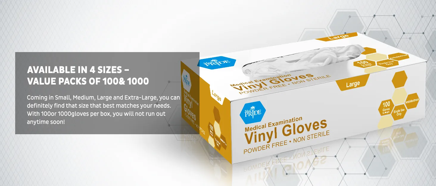 MED PRIDE Medical Vinyl Examination Gloves Review image 9