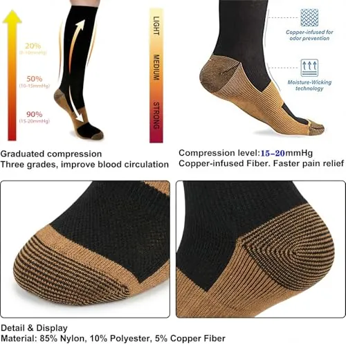 Sooverki Copper Compression Socks Review for Running & Work image 4