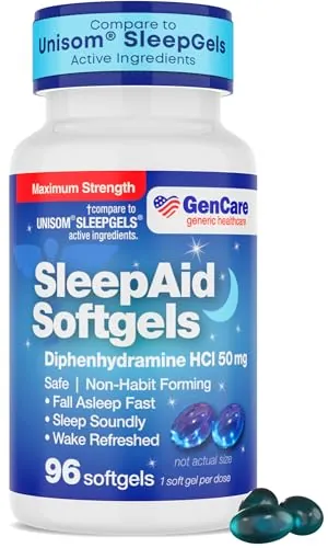 GenCare Maximum Strength Nighttime Sleep Aid Softgels