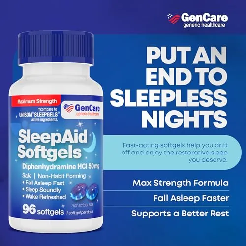 GenCare Sleep Aid Review: Diphenhydramine Softgels for Sleep image 2