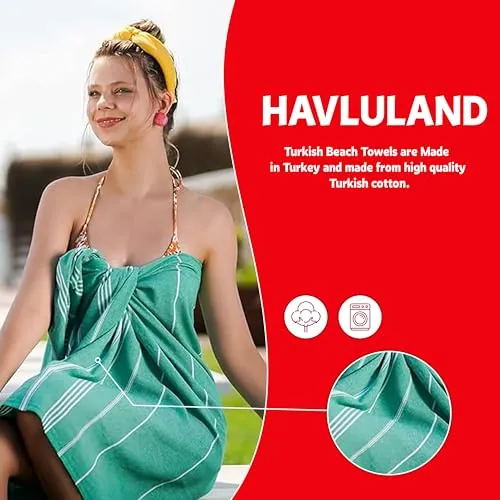 HAVLULAND Turkish Beach Towel Review for Travel and Sauna image 3