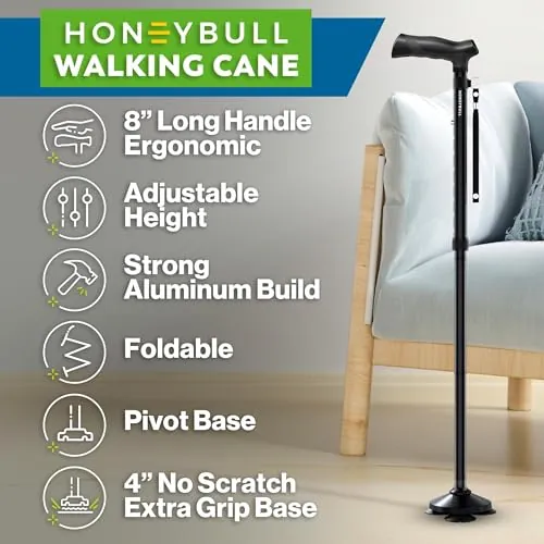 HONEYBULL Walking Cane Review: Foldable Support Cane image 3
