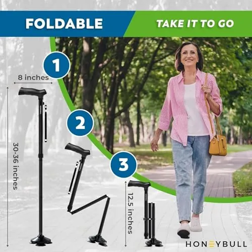 HONEYBULL Walking Cane Review: Foldable Support Cane image 6