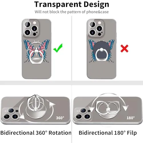 TACOMEGE Clear Phone Grip Review: Ring Holder Stand image 3