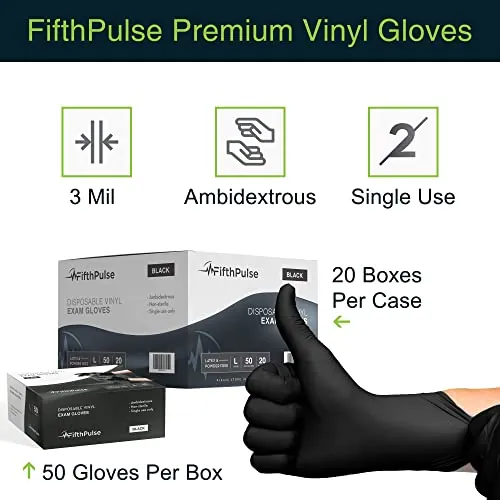FifthPulse Black Vinyl Disposable Gloves Review image 6