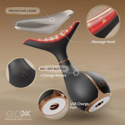 GLO24K Red Light Face & Neck Beauty Device Review image 5