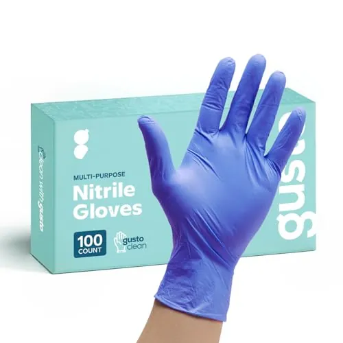 GUSTO Blue Nitrile Gloves Review: 4 Mil Disposable Gloves