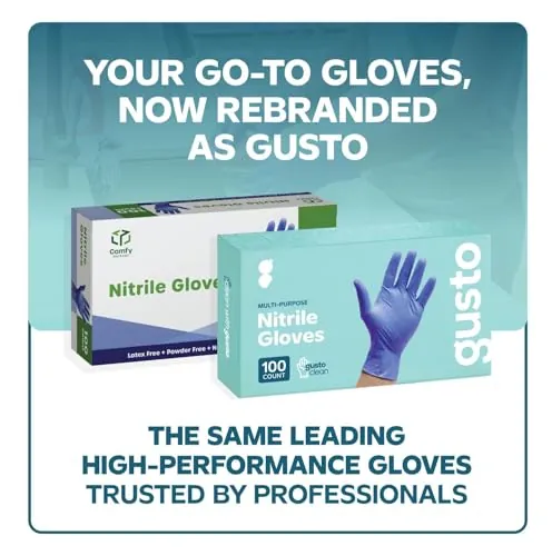 GUSTO Blue Nitrile Gloves Review: 4 Mil Disposable Gloves image 2