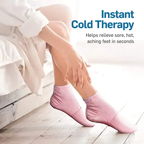 NatraCure Pink Cold Therapy Socks Review: Foot Recovery image 2