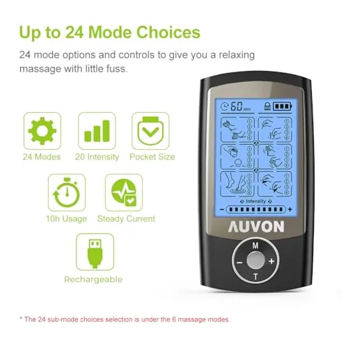 AUVON Rechargeable TENS Unit Review for Recovery Use image 3