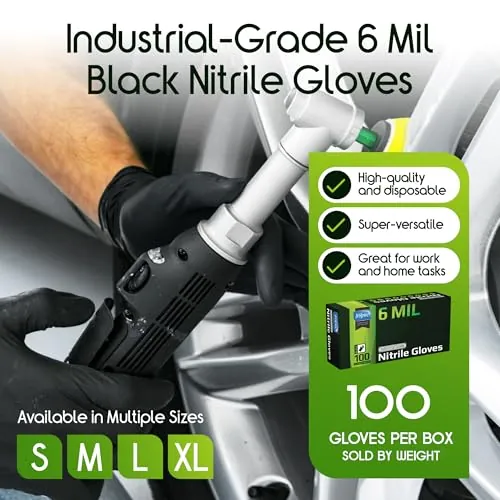 Inspire Black Nitrile Gloves Review: Heavy-Duty 6 Mil image 2
