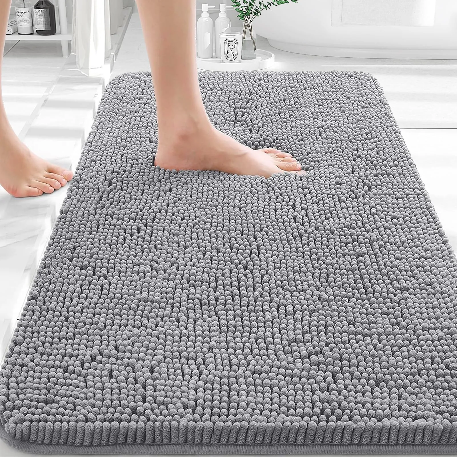 OLANLY Bathroom Rugs Review: Soft Chenille Bath Mat