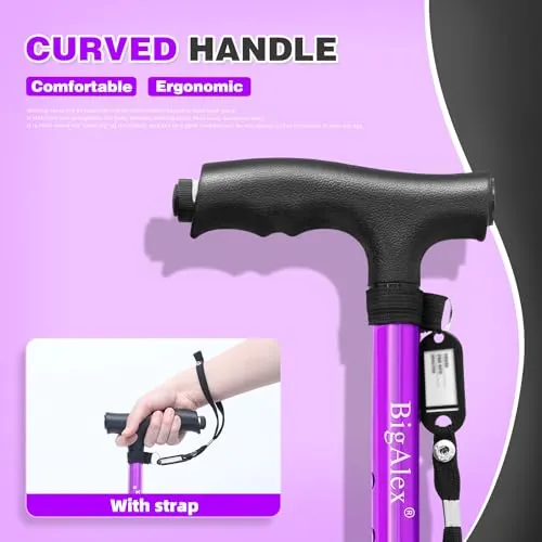 BigAlex Folding Walking Cane Review: LED Quad Base image 2