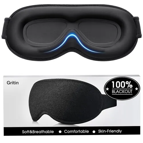 Gritin 100% Blackout 3D Sleep Eye Mask