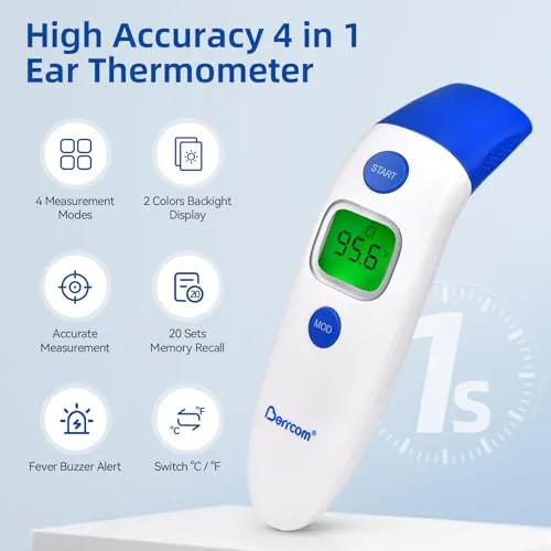 Berrcom 3 in 1 Thermometer Review: Forehead and Ear Use image 2